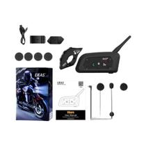 Fone De Ouvido Bluetooth Para Capacete De Motocicleta EJEAS V6 PRO+ Intercomunicador BT À Prova
