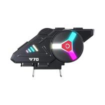 Fone De Ouvido Bluetooth Para Capacete De Motocicleta Y70 Com Luzes RGB Coloridas V5.3 IPX6 À Prova Fone De Ouvido Bluetooth Para Capacete De Motocicleta Y70 Com Luzes RGB Coloridas V5.3 IPX6 À Prova