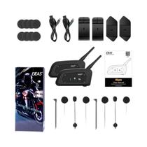 Fone De Ouvido Bluetooth Para Capacete EJEAS Tipo C V6 pro Intercomunicador Moto Walkie Talkie Para