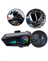 Fone de Ouvido Bluetooth para Capacete Moto com Microfone e Intercomunicador Sem Fio