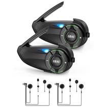 Fone de ouvido Bluetooth para motocicleta EJEAS Q8 2PC Upgrade Mesh 3.0