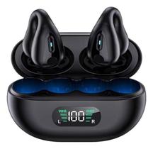 Fone De Ouvido Bluetooth S/ Fio TWS Condução Óssea Case Recarregável Anatômico Confortável Esportivo Não Cai