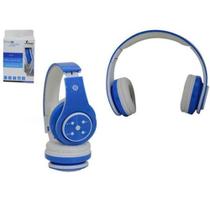 Fone De Ouvido Bluetooth Sd Mp3 Fm Knup Kp-368 - Azul e Branco