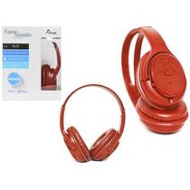 Fone De Ouvido Bluetooth Sd Mp3 Fm Kp 360 Vermelho