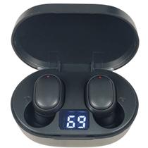 Fone De Ouvido Bluetooth Sem Fio 5.3 Starmega TWS Preto St158a Com Visor Preto Esportivo