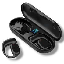 Fone De Ouvido Bluetooth Sem Fio Corrida Fone Esportes condução Óssea V5.3 Fone de Ouvido Preto A Gold