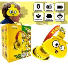 Fone de Ouvido Bluetooth Sem Fio Infantil Várias Cores Jellie Monsters - Xtrad Amarelo