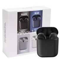 Fone de Ouvido Bluetooth Sem Fio Inpods 12 Simple Preto V5.0 Fone de Ouvido Bluetooth Sem Fio Inpods 12 Simple Preto V5.0