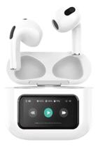 Fone De Ouvido Bluetooth Sem Fio Tws In-ear Tela Touch Lcd Cor Branco Basike Fone De Ouvido Bluetooth Sem Fio Tws In-ear Tela Touch Lcd Cor Branco Basike