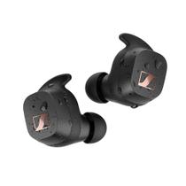 Fone de Ouvido Bluetooth Sennheiser SPORT True Wireless - In-Ear, isolamento de ruído, controles de toque, bateria IP54 de 27 horas - Preto