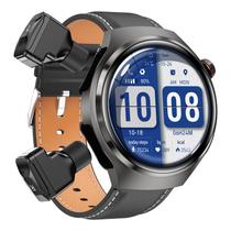 Fone de ouvido Bluetooth Smartwatch Dk56 2 em 1 com monitor de saúde