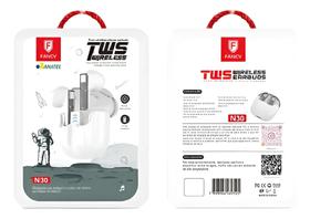 Fone De Ouvido Bluetooth Transparente Fancy N30 - Astronauta Branco Fone De Ouvido Bluetooth Transparente Fancy N30 - Astronauta Branco