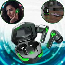 Fone De Ouvido Bluetooth Tws 5.3 Gamer Sem Fio Bateria Academia Preto Fone De Ouvido Bluetooth Tws 5.3 Gamer Sem Fio Bateria Academia Preto