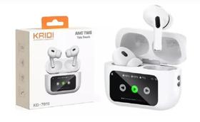 Fone de ouvido bluetooth tws com display tela touch cancelamento de ruído KD 7019