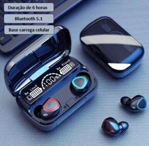 Fone De Ouvido Bluetooth TWS - M10 - Carrega celular e é resistente a água