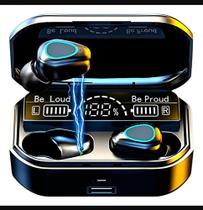 Fone De Ouvido Bluetooth Tws M10 Resistente A Água Esportes Preto