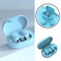 Fone De Ouvido Bluetooth Tws Sem Fio Compatível iPhone Samsung Xiaomi Android IOS Com Display - Azul