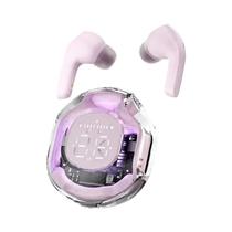 Fone De Ouvido Bluetooth TWS T8 Com Design Transparente, Som Estéreo ENC E Display LED Para Esportes