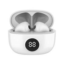 Fone de ouvido Bluetooth WB In-ear Mini IO Sem fio Display Digital Bateria 20h, IPX4, Super Bass Compacto Touch sensível ao toque Conexão automática
