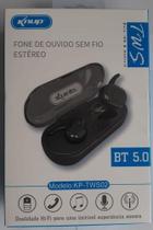 Fone de ouvido bluetooth wireless sem fio - tws-02 knup - preto - Knu p Fone de ouvido bluetooth wireless sem fio - tws-02 knup - preto - Knu p