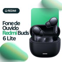 Fone De Ouvido Bluetooth Xiaomi Redmi Buds 6 Lite Com Cancelamento De Ruído IA E Bateria De 38 Horas Resistente À Água IPX4 Original