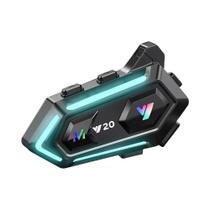 Fone de Ouvido Bluetooth Y20 para Motocicleta - Com Cancelamento de Ruído e Chamada Viva-Voz