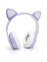 Fone de Ouvido Blutooth Sem Fio Orelha de Gatinho e Led Microfone Ajust de Tamanho e Suporte para Cartão de Memoria Fone de Ouvido Blutooth Sem Fio Orelha de Gatinho e Led Microfone Ajust de Tamanho e Suporte para Cartão de Memoria
