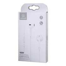 Fone de ouvido branco USAMS C/microfone e controle de volume e chamadas Fone de ouvido branco USAMS C/microfone e controle de volume e chamadas