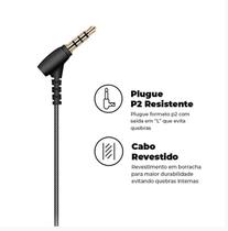 Fone de Ouvido C/ Fio Magnético Dual Shock P2 - Preto