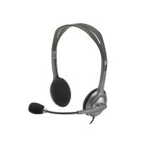 Fone de Ouvido (c/ mic) - 3,5mm - Logitech Stereo Headset Multidispositivos H111 - Cinza - 981-000612