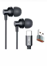 Fone de ouvido c/microfone,conexão USB ou Tipo C, C/fio para Samsung S24/S23/S22/S21/S20/notebook pc