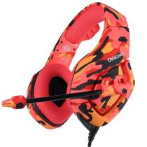 Fone de ouvido c/ Microfone Headset Gamer Stereo K1-B ONIKUMA Camuflado ROSA