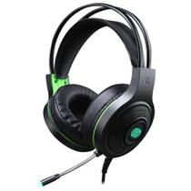 Fone de ouvido c/microfone usb gamer hoopson f-101-vd preto led verde