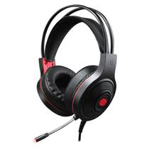 Fone de ouvido c/microfone usb gamer hoopson f-101-vm preto led vermelho