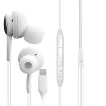 Fone De Ouvido Com Fio 10mm Tipo C Cabo Resistente Intra-Auricular Microfone Extra Bass