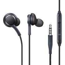 Fone De Ouvido Com fio Compatível Com Samsung Galaxy S6 S7 S8 S9 S10 Cor preto