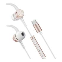 Fone De Ouvido Com Fio Conexao Usb-C Rosa Gold Geonav