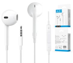 Fone de Ouvido Com Fio E Microfone 3,5mm P2 Cabo 1,2m Lehmox - LEF-1216
