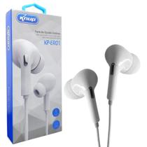 Fone de Ouvido com Fio e Microfone Branco