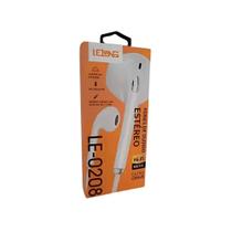 Fone de Ouvido com Fio e Microfone Lelong LE-0208 Branco Fone de Ouvido com Fio e Microfone Lelong LE-0208 Branco