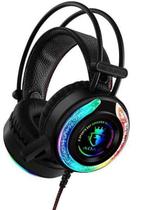 Fone de ouvido com fio gamer led rgb c/ microfone - 105db