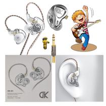Fone de ouvido com fio GK G1 Plug P2 Estéreo dinâmico intra-auricular com cancelamento de ruído