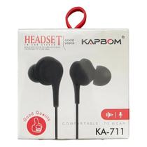 Fone De Ouvido Com Fio Kapbom Ka 711 Preto Fone De Ouvido Com Fio Kapbom Ka 711 Preto
