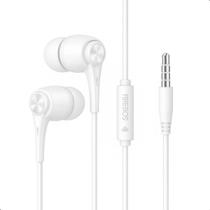 Fone De Ouvido Com Fio Microfone P2 Celular Intra-auricular Cor Branco - HREBOS
