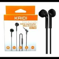 Fone De Ouvido Com Fio P2 Microfone Kaidi Reforçado