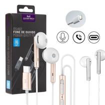 Fone de Ouvido com Fio Tipo C Com Microfone para entrada tipo C Fone de Ouvido com Fio Tipo C Com Microfone para entrada tipo C