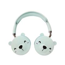 Fone De Ouvido com Microfone Bluetooth - Azul - Quanhe Fone De Ouvido com Microfone Bluetooth - Azul - Quanhe