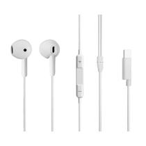 Fone de Ouvido Com Microfone Conexão USB C Branco Bright Fone de Ouvido Com Microfone Conexão USB C Branco Bright