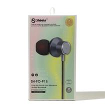 Fone de ouvido com microfone contr. volume shinka sh-fo-p18