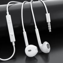 Fone de Ouvido com Microfone e Controle de Volume P2 Branco